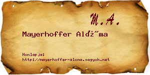 Mayerhoffer Alóma névjegykártya